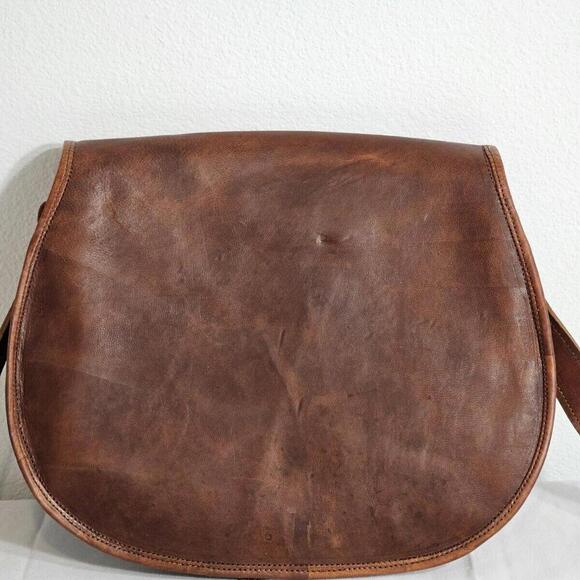 Satchel and Fable Handmade Women Vintage Style Genuine Lux Leather Shoulder Bag - Picture 10 of 12